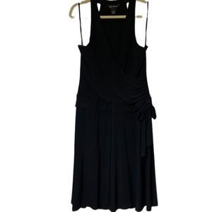 Jones New York black cross over halter dress. Size 12.